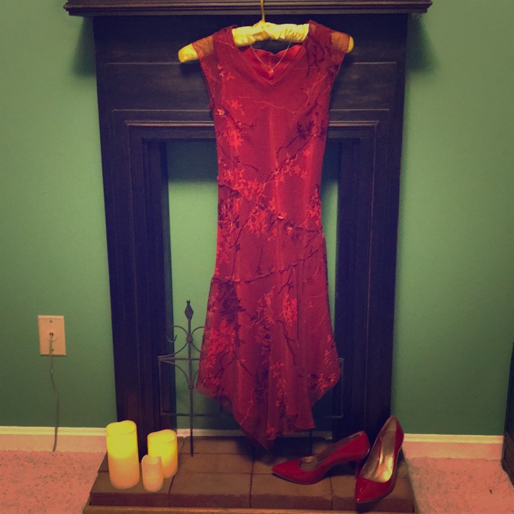 Red two layer Monkey Wear dress